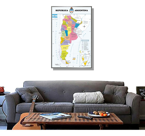Cuadro Mapa Político De La República Argentina Actual