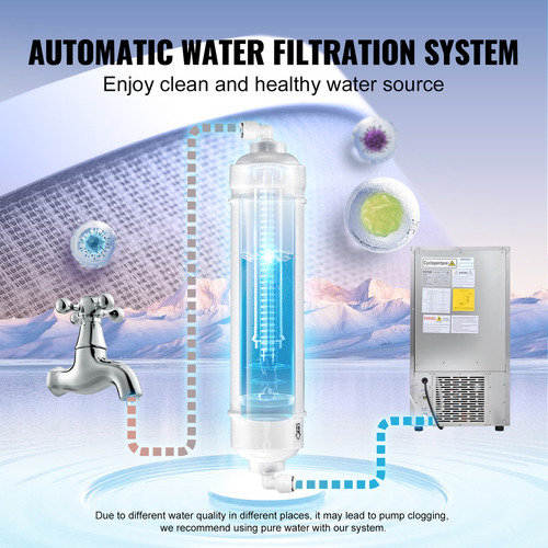 Vevor Máquina Para Hacer Hielo Comercial 100 Libras/24 Horas