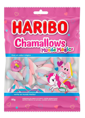 Marshmallow Tutti Frutti Mundo Mágico Haribo 80g