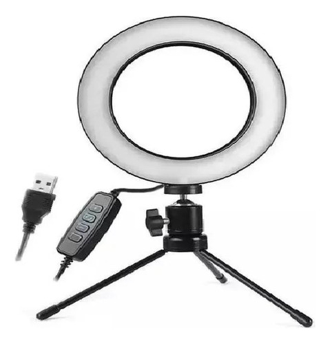 Iluminador De Led Com Tripe Ring Light Usb 16cm 3500k 5500k