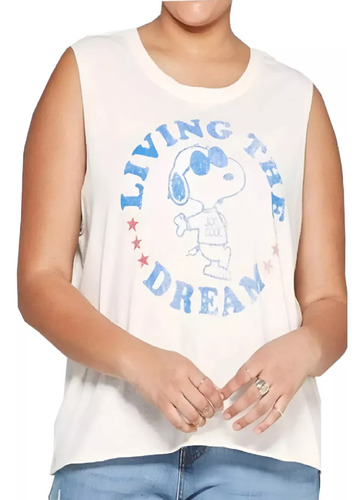 Remera Musculosa Dama Verano Snoopy