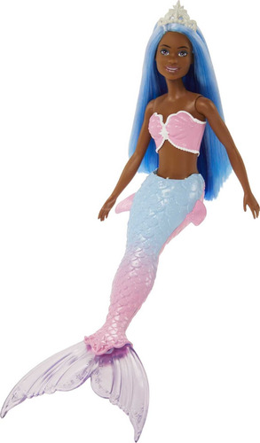 Muñeca Barbie Dreamtopia Sirena Con Pelo Azul, Cola Degradad