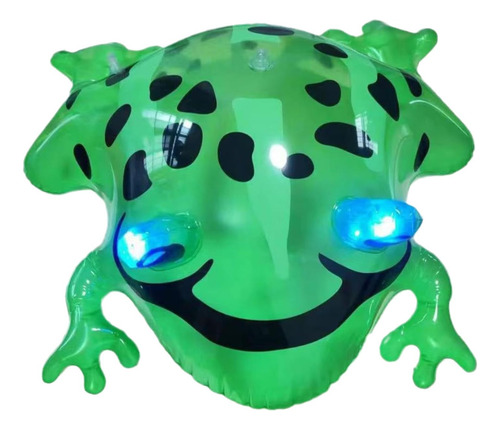 10 Ranas Inflables Luz Led Decoración Alberca Playa Fiesta Verde