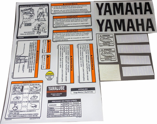 Imagem 2 de 3 de Adesivos Advertencia Antiga Yamaha Dt 200 Dt 200r Dt200