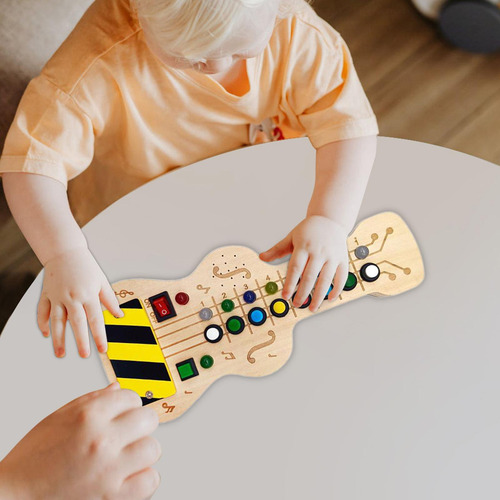 Guitarra De Madera, Tablero Musical Ocupado, Juguete Para
