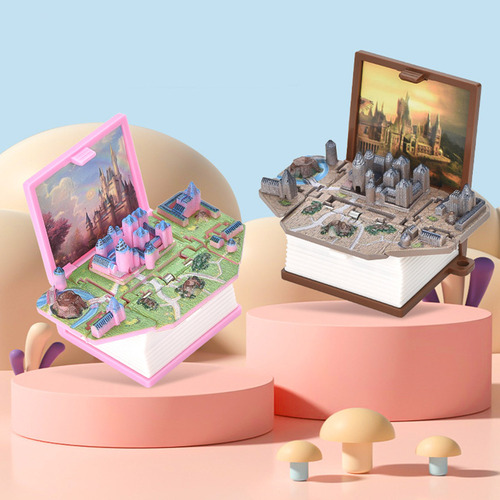 Xy Llavero Plegable Estéreo 3d Con Forma Libro De Castillo