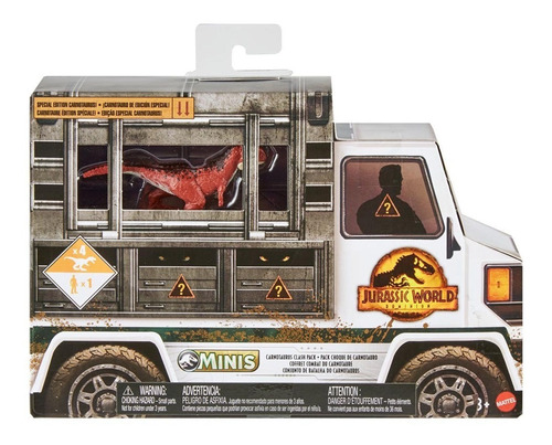 Jurassic World Pack X5 Choque Carnotauro Mattel Febo