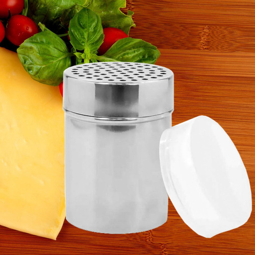 Queijeira De Aço Inox Com Tampa De Plástico - 7cm - Clink Cor Prateado