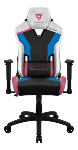 Silla de escritorio ThunderX3 TC3 gamer ergonómica  diva pink con tapizado de cuero sintético