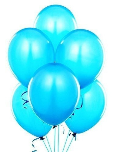 Globos De Látex Metálicos Teal 11 Pulgadas Paquete De 100