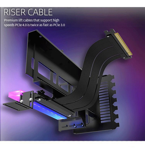 Soporte Vertical Para Tarjeta Gráfica Ez-40 Argb Pcie 4.0 X1