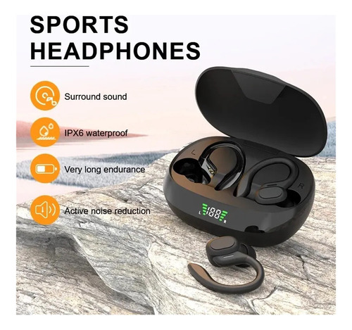 Auriculares Deportivos Inalámbricos Gancho Oreja Resistente