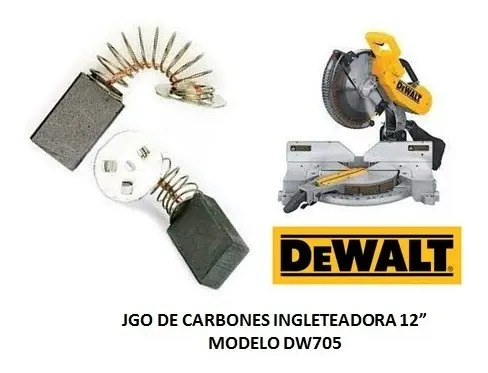 Carbones Para Ingletadora De 12 Dewalt Modelo Dw705 | MercadoLibre