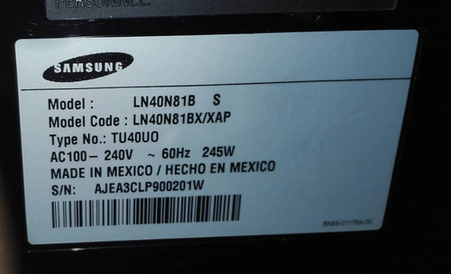 Tv Samsung 40 Smartv C/control Y Conexion Cable Hdmi (Usado)