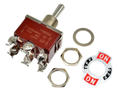 E-ten223 Chave Alavanca C Retorno (on)-off-(on) Ac250v/15a
