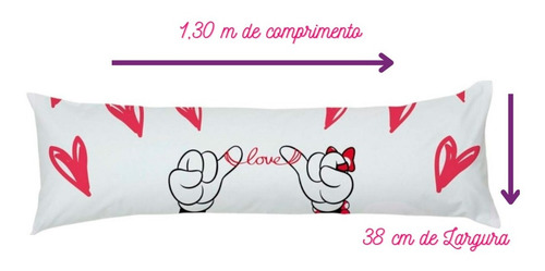 Capa De Travesseiro Para Corpo 1,30m X 38cm Imediato Cor Cada Segundo
