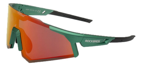 Óculos Ciclismo Rockbros Apolo Green Polarized