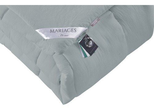 Acolchado Edredón Ecológico Piel De Durazno King Gris