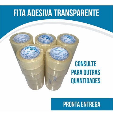 Imagem 4 de 8 de 5 Fita Adesiva 45mm X 100 Metros - 5 Rolos