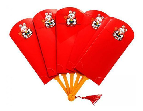 3 Paquete De 2-6 Sobres Rojos Chinos Plegables, 3 Piezas