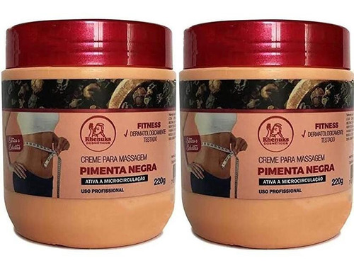 Kit Com 2 Creme Pimenta Negra Elimina Estrias E Celulites