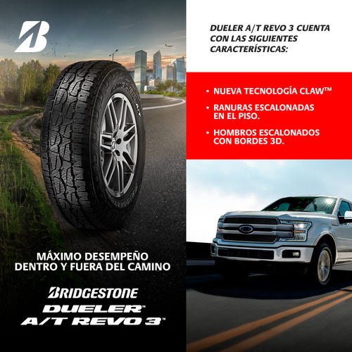 Kit 2 Llantas 265/50r20 107t Dueler A/t Revo 3 Bridgestone