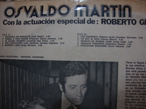 Vinilo Osvaldo Martin Con Roberto Grela Una Cita Con T1