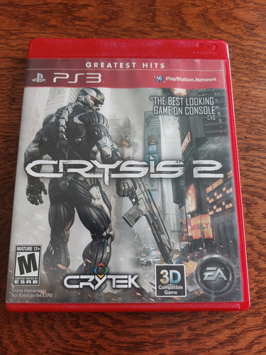 Crysis 2 Greatest Hits Rojo Juegazo Original Físico Ps3