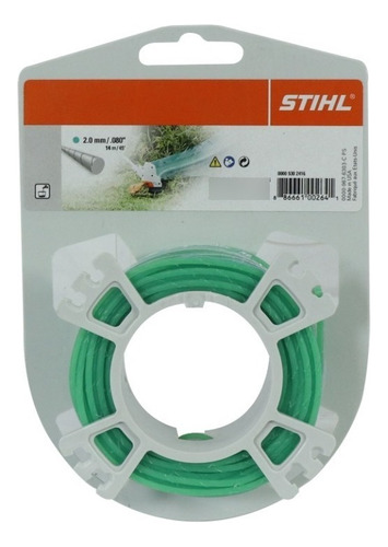 Hilo De Corte Stihl 00009302416 Redondo 2mm 02100930 Color Verde