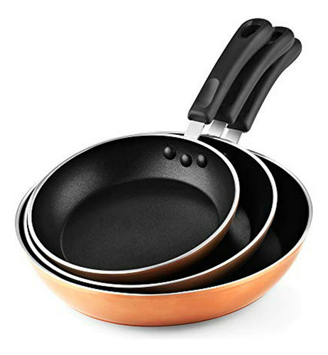 Cook N Home Nonstick Saute Omelet Skillet 3-piece Fry Pan Se