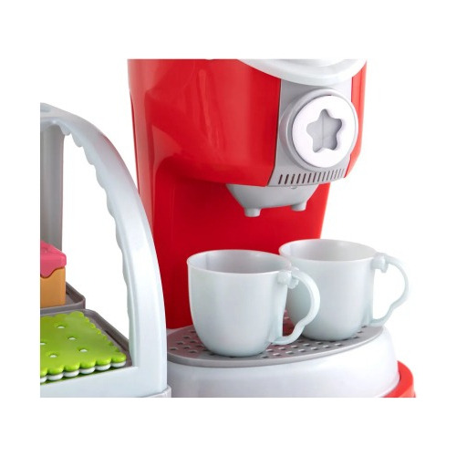 Imagen 5 de 6 de Cafetería Coffee Shop Juego Accesorios Sonido Registradora Color Roja