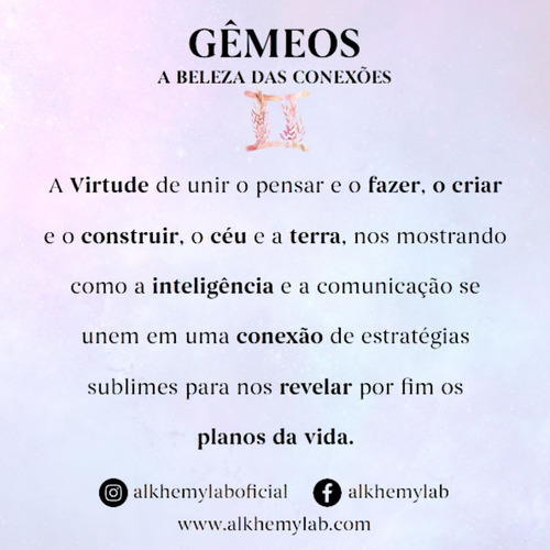 Floral Signo Gêmeos Fórmula De Ativação Conexão E Intelecto AlkhemyLab