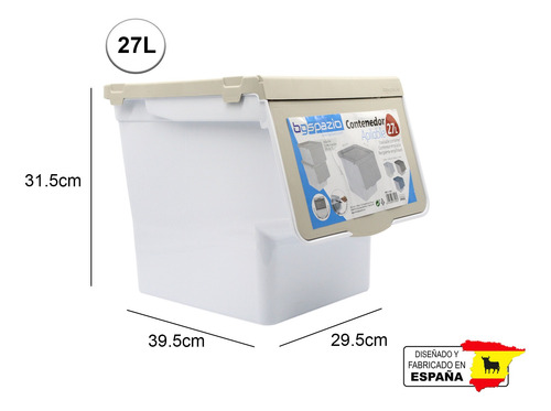 2 Caja Contenedor Apilable Multiusos Hecho En España 27l