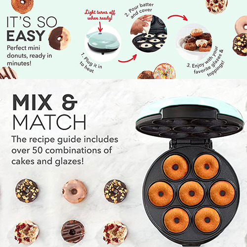 Mini Máquina Para Hacer Donas De Cocina Para 7 Donas 700w
