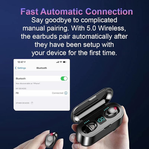 L Totalmente Para De Inalámbrico Bluetooth 5.0 Recargable