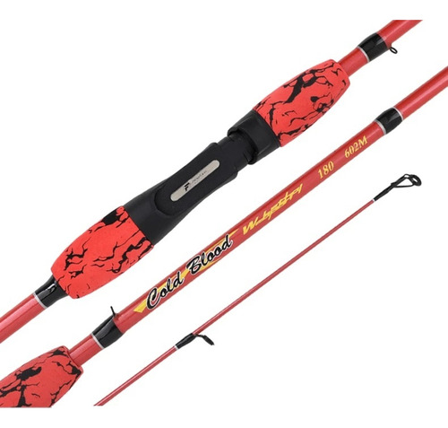 Vara Pesca Cold Blood P/molinete 1,80 Mt 25 Lb 2 Pt Vermelha