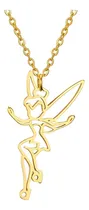 Comprar Collar Tinkerbell Para Dama Plata Enchapado En Oro De 18k  