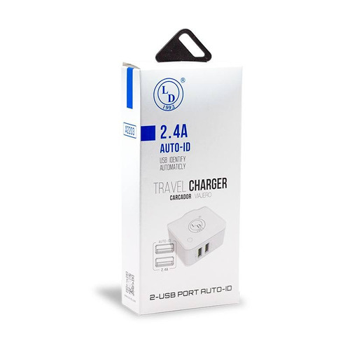 Cargador De Pared 2 Usb 2.4a Auto Id A2203 Ld-1993