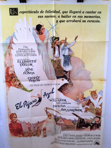 Afiche De Cine Original - El Pajaro Azul