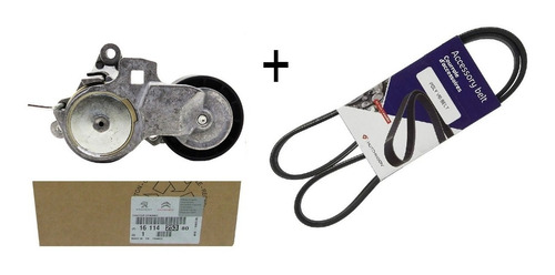Imagen 3 de 3 de Tensor + Correas Poli V Peugeot 307 308 408 Ew10 2.0 16v Naf