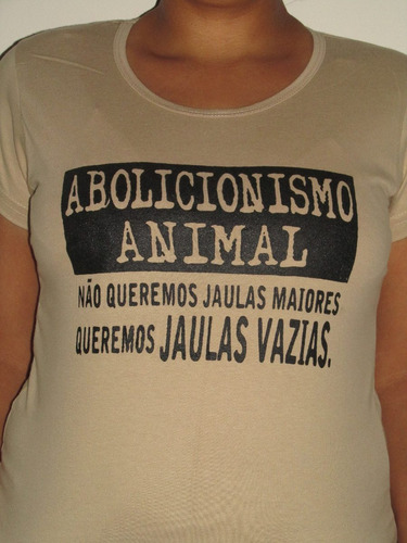 Camiseta Baby Look Veganismo Abolicionismo Animal