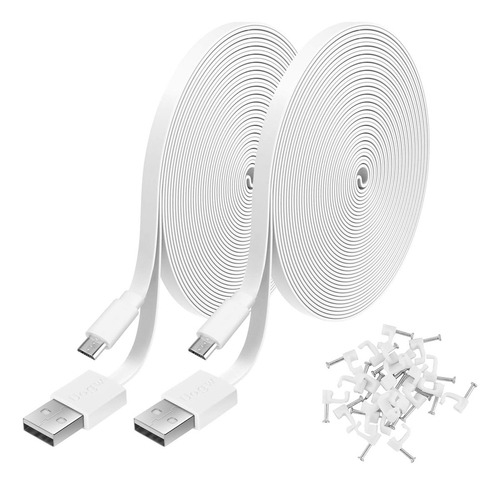 Popular 2 Cables Cables De Carga De 20 Pies Usb A Micro Usb