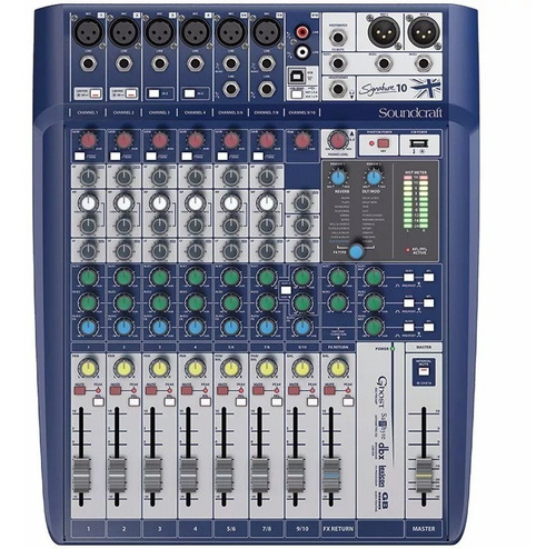 Mesa De Som Soundcraft Signature Usb 10 Canais C/ Efeitos