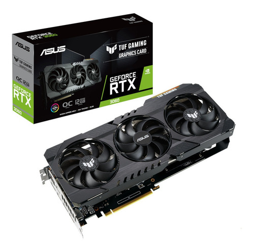Imagem 1 de 8 de Placa De Vídeo Asus Geforce Rtx 3060 Oc Edition 12gb Gddr6