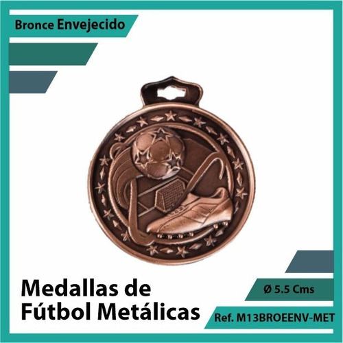 Medallas En Cali De Futbol Bronce Metalica M13bro