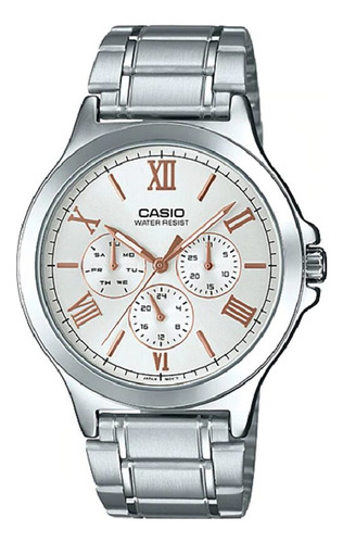 Reloj Casio Ltp-v300d Mujer Multiaguja Original Con Garantía