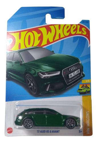 Hot Wheels '17 Audi Rs 6 Avant Verde Hw Wagons Nuevo Sellado