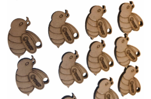 Imagen 4 de 12 de 120 Abejitas Personalizadas En Mdf Para Tus Recuerdos Bautiz