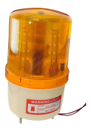 Baliza Led Destellante 220v Apernada Emergencia Amarillo