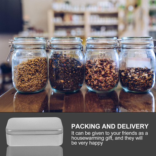 4 Latas De Té Portátiles De Iron Crafts, Tarros De Té Y Té